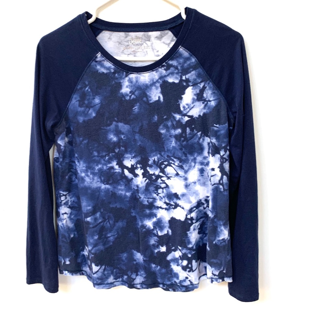 Justice Blue Tie Dyed Long Sleeve Tee